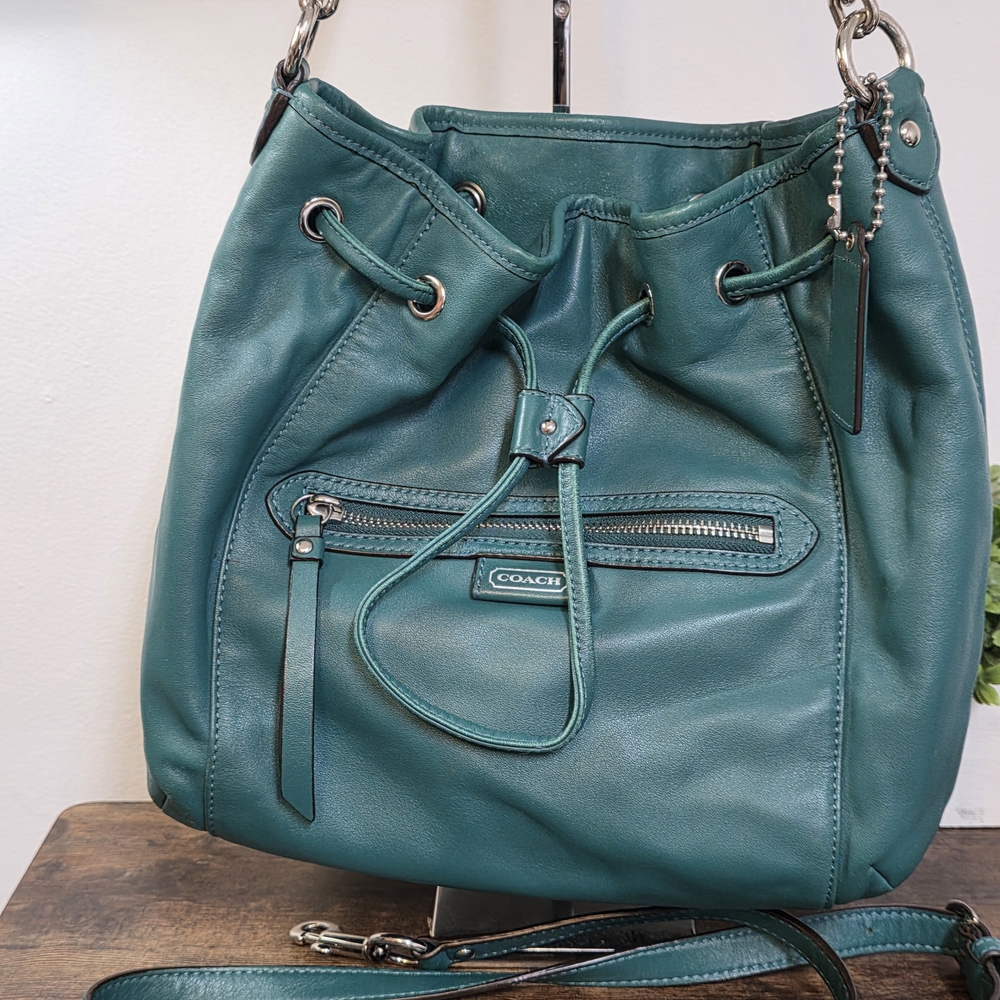 Coach Turquoise Leather Shoulder Bag